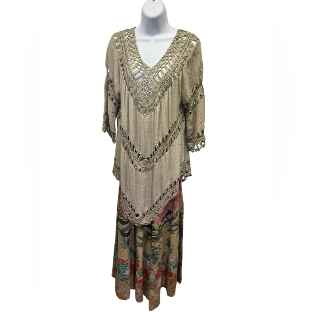 Onesize Gypsy Blouse.  88485.  TURQ